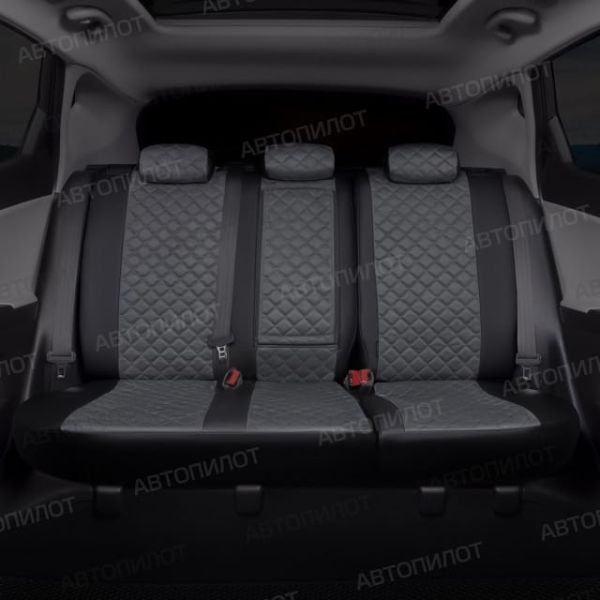 Чехлы Автопилот Алькантара Ромб на Citroen C-Elysee 2013-2021 г.в.