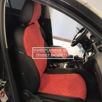 Чехлы Автопилот Алькантара Ромб на Citroen C-Elysee 2013-2021 г.в.