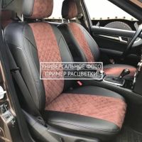 Чехлы Автопилот Алькантара Ромб на Citroen C-Elysee 2013-2021 г.в.