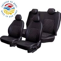 Чехлы Экокожа Турин Ромб на Daewoo Lanos