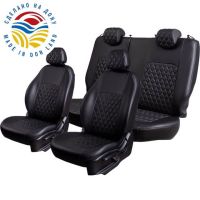 Чехлы Экокожа Турин Ромб на Daewoo Lanos