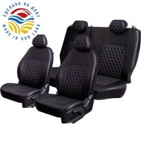 Чехлы Экокожа Турин Ромб на Daewoo Lanos