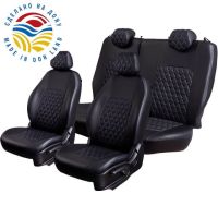 Чехлы Экокожа Турин Ромб на Daewoo Lanos
