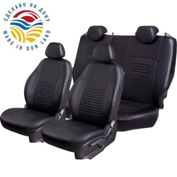 Чехлы Экокожа Турин Классик на Daewoo Lanos